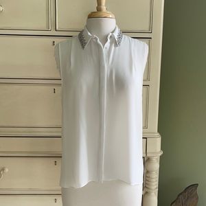 River Island sleeveless Button up Blouse SZ UK14